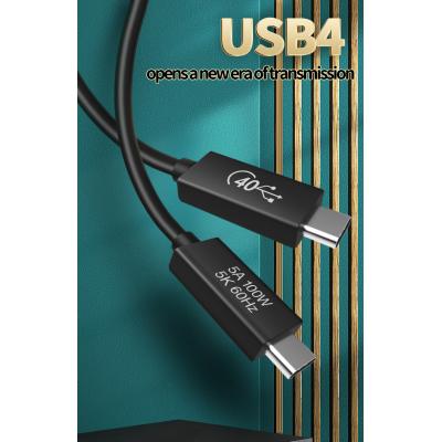 USB4.0 Coaxial Cable 40Gbps High Speed Transfer PD 100W Fast Charging 5K@60Hz Video USB C to USB C Cable Output for Macbook